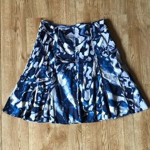 Blue watercolor skirt